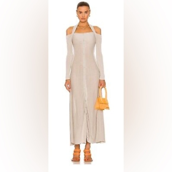 BNWT | JACQUEMUS | Lagoa coldshoulder knitted halterneck maxi dress | sz 36 US 4 - Picture 6 of 8